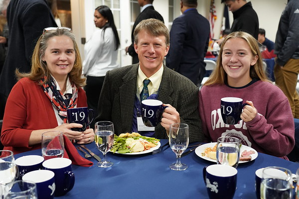 Stella Klingebiel 19 is with her parents at the sixth form dinner